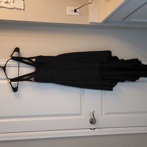 Black high low dress